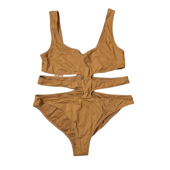 Skims Almond Monokini One Piece 2X New